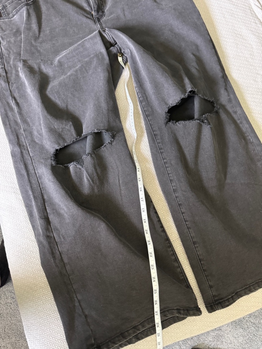 Torrid Perfect Wide Leg Black Sateen Stretch Mid Rise Women's Pants Size 22R - Picture 9 of 11